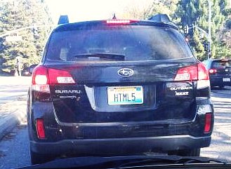 HTML5 car plate